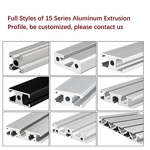 Mssoomm 2 Csomag 1515 Alumínium Extrudált Profil, Hossz 5.91 inch / 150mm Ezüst, 15 x 15 mm 15 Sorozat T Típusú, T-Slot Európai