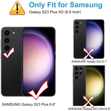 LYWHL [3+2 Csomag Design a Samsung Galaxy S23 Plusz 5G Képernyő Védő a Kamera lencsevédő Edzett Üveg, Support Ujjlenyomat Kinyit, az Ügy Barátságos