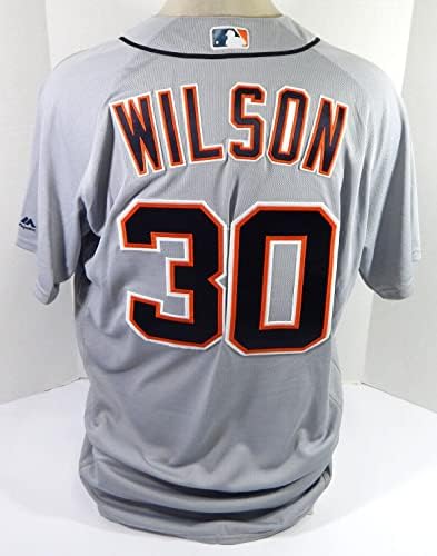A 2018-as Detroit Tigers Alex Wilson 30 Játék Kiadott Szürke Jersey 48 DP38994 - Játék Használt MLB Mezek