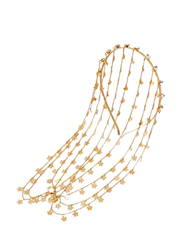 Verdusa Női Strasszos béren kívüli Réteges Fejpánt Fejét Lánc Haj Tartozékok Pillangó Arany egy méret