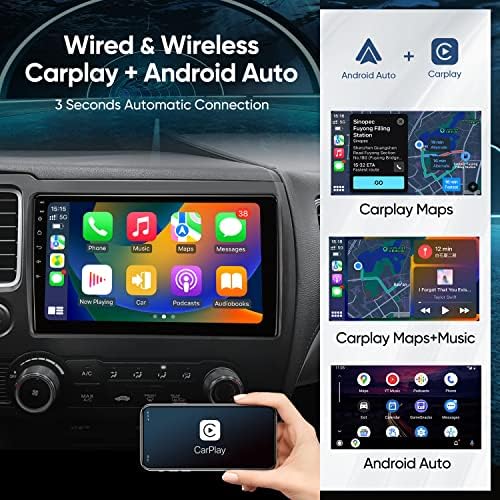 5G WiFi 8-Core Android Autó Sztereó Rádió Honda Civic 2013 2014 2015 Apple Autós Játék Android Auto 9 Hüvelykes érintőképernyő, Bluetooth