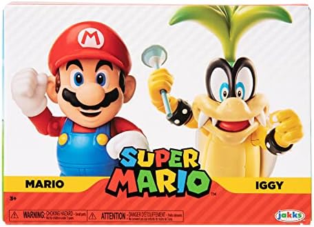 Super Mario Nintendo 4 Akciófigura 2 Pack - Mario Vs. Iggy Koopa