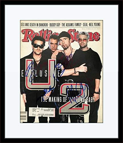 Keretes U2 Teljes Zenekar Autogramot a Ceritficate Valódiságát