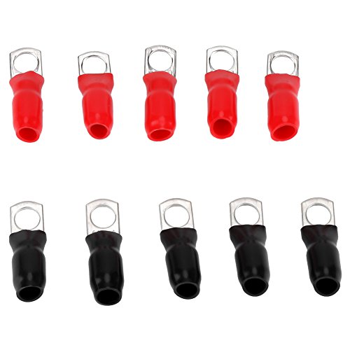 Suuonee Vezeték Csatlakozó Terminál, 10 Db Piros, Fekete, Közepes Méretű Jármű Réz Közös Terminál Vezeték Csatlakozó