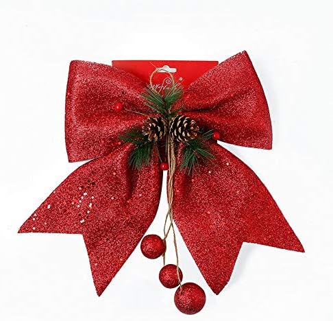 N A 4-Pack Karácsonyi Dekoratív Bow 9.8 X 11.8 A karácsonyfa Díszítő Íj Haza Party Dekoráció 25cm（9.8 a） 30cm（11.8 a）/Rose Gold