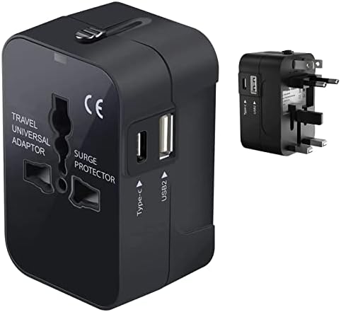 Utazási USB Plus Nemzetközi Adapter Kompatibilis a Micromax Vászon Tűz 4G Világszerte Teljesítmény, 3 USB-Eszközök c típus, USB-A