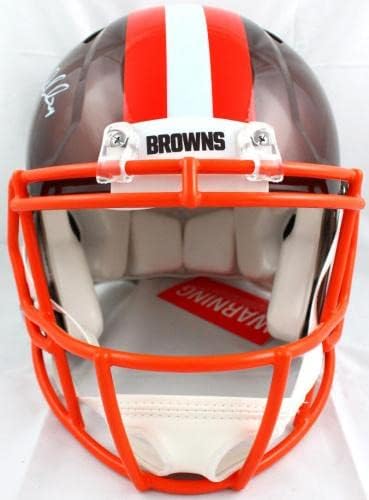 Nick Vastag Aláírt Cleveland Browns F/S Flash Sebesség Hiteles Sisak-BeckettWHolo - Dedikált NFL Sisak
