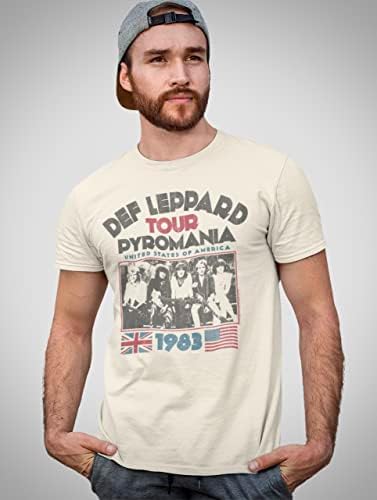 A Def Leppard 1977 angol Rock Banda 1983 USA Pirománia Túra Természetes Felnőtt Póló
