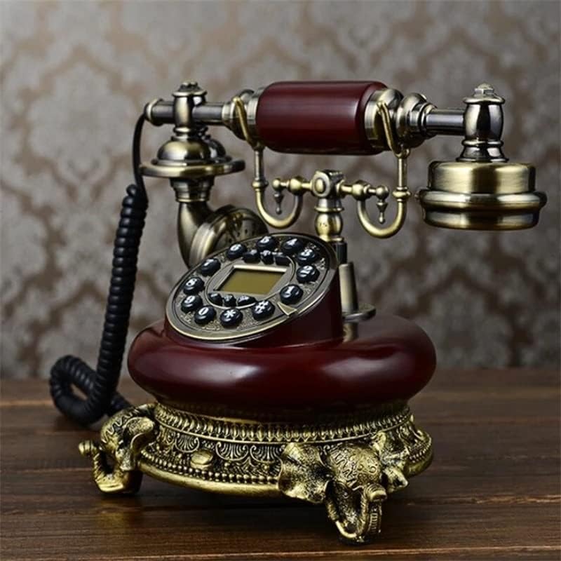 MMLLZEL Antik Vezetékes Telefon Haza Hívó AZONOSÍTÓJA Vezetékes Telefon a Gyanta, valamint a Utánzás Fém kihangosító Gombot, Tárcsázza