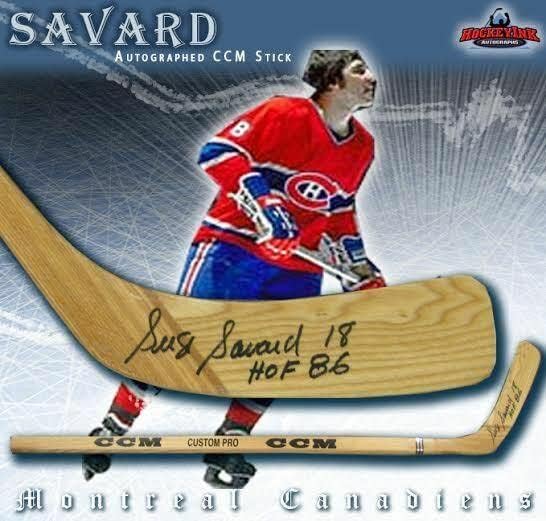 SERGE SAVARD Aláírt & Írva CCM Fa Modell Stick - Montreal Canadiens - Dedikált NHL Botok