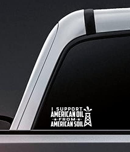 Támogatás Amerikai Olaj az Amerikai Talaj Matrica - Die Vágott Vinyl Matrica Auto Autó Teherautó Fal Laptop (Fekete)