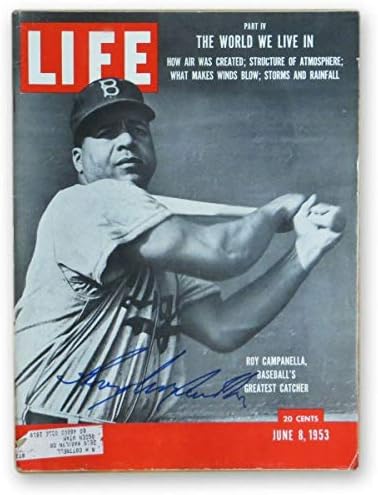 Roy Campanella Aláírt Dedikált ÉLET Magazin Brooklyn Dodgers SZÖVETSÉG Z51339 - Dedikált MLB Magazinok
