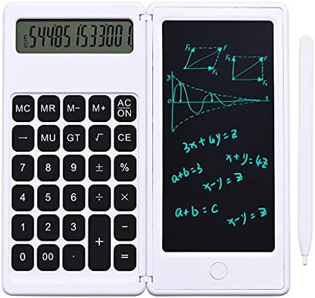 YFQHDD Összecsukható Kalkulátor & 6 Inch LCD Írás Tabletta Digitális rajzlap 12 Számjegyű Kijelző a Stylus Toll Erase Gombot, Lock Funkció