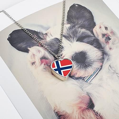 Zászló, Norvégia Kisállat Hamvasztás Ékszer Urna Nyakláncot Hamu Emlék Medál a Macska-Kutya Portré Ajándékok