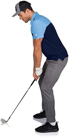 A férfiak Modern, Két Tónusú Colorblock Golf Polo - Száraz Fit 4-Way Stretch Anyagból. Nedvesség Wicking, Anti-Szag Technológia,