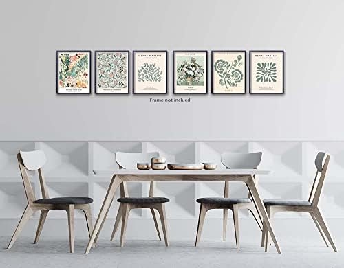 Zöld Galéria, Virág Piac Plakátok Szoba Esztétikai Virágos Készlet 6 Híres Matisse William Morris Van Gogh Vászon Wall Art