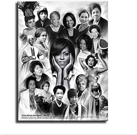 Michelle Obama Poszter Nagy Afro-Amerikai Nők Kép Vászon Nyomtatás Motivációs Wall Art Fekete történelmi Hónap Poszter Nyomtatás Home Office