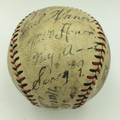 1929-ben Paul Waner & Lloyd Waner Aláírt NL Baseball Nagy Felirat! SZÖVETSÉG COA - Dedikált Baseball