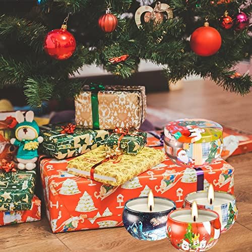 Karácsonyi Illatos Gyertyák Haza , Nők, Szója Viasz 2.5 oz Hordozható Utazási Tin Jar Aromaterápiás Gyertyákat a Szülinapi