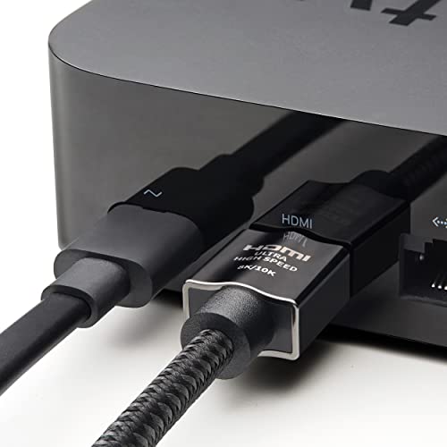 Zeskit X-Tech 48Gbps Ultra High Speed HDMI Kábel 8ft, 8K60 4K120 144 hz eARC HDR HDCP 2.2 2.3 Kompatibilis a Dolby Látás Apple TV-4K