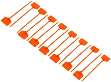 X-mosás ragályos 15Pcs 3mmx120mm Nylon én-Zár Címke Nyakkendő Kábel Jelölő Kábel Vezeték Zip Narancs(15Pcs 3mmx120mm Nylon