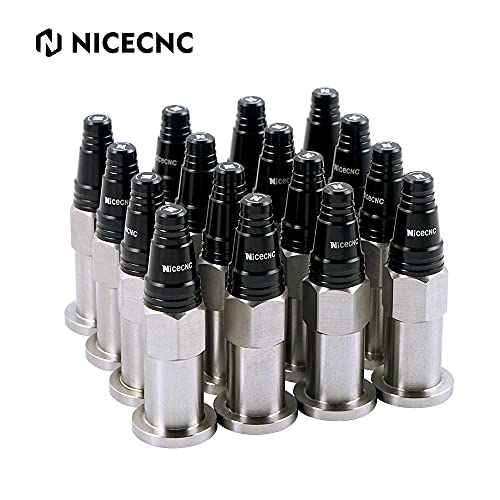 NICECNC 16pcs 10X1 Alumínium.25 Kerék csavarokat Kompatibilis Kawasaki KLF185 220 300 400 KSF250 KXT250 KVF650 KFX400 450 700,Kompatibilis