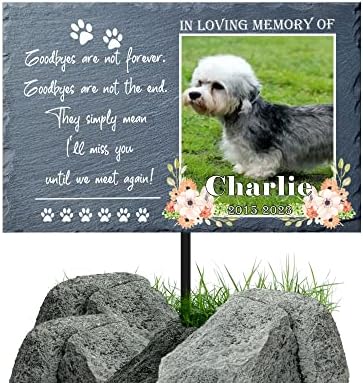 A búcsú nem Örökre, személyre Szabott Dandie Dinmont Terrier Kutya Emléktábla Tét, Kisállat Elvesztése Tét Emlékmű Plakkok, a Szabadban