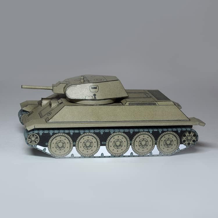 NATEFEMIN Papír 1:50 Léptékű Szovjet T-34-es Közepes Harckocsi Modell Szimulációs Tank Modell Gyűjtemény (Összeszerelt Kit) Kijelző