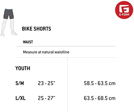 G-Form, a Pro-X3 Kerékpár Bélés - Dirt Bike, illetve Mountain Bike Sport Nadrág - Fekete, Ifjúsági S/M