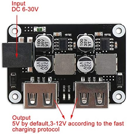 12V, hogy 5V DC USB-Buck Konverter, SZAR Dual USB Port Gyors Töltő Testület Auto Tápegység Adapter DC-DC 6-30V 12V 24V, hogy 5V-os Feszültség