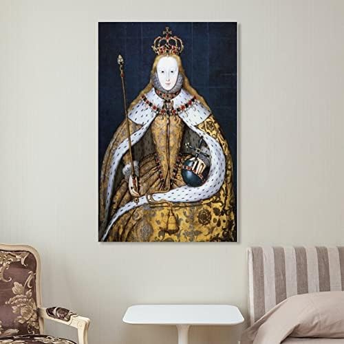 Erzsébet királynő nem a Koronázási Palást, Vintage Művészet Plakát Vászon Fal Művészi Nyomatok a Fali Dekor Room Decor Hálószoba Decor Ajándékok
