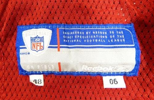 2006-ban a San Francisco 49ers Brian De La Puente 60 Játék Kiadott Piros Mez 48 31 - Aláíratlan NFL Játék Használt Mezek