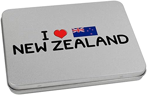 Azeeda 110mm 'Szeretem, Új-Zéland' Fém Csuklós Tin/Tároló Doboz (TT00183750)