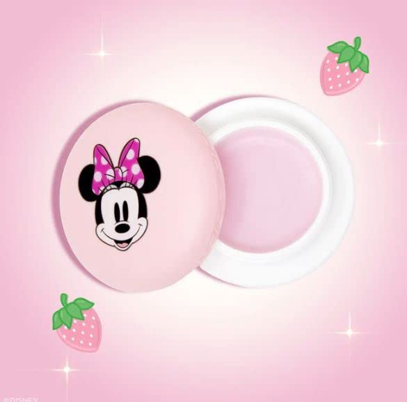 A Créme Bolt x Disney Macaron ajakbalzsam Minnie Egér Eper Créme Rózsaszín koreai Illatos Zsebben Hordozható E-Vitamin Shea Vaj