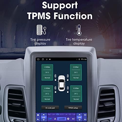 Android 11 autórádió Hifi Ford Fiesta 2009-2015 a Carplay, 9.7 Bluetooth, Érintőképernyő Videó Lejátszó Vevő GPS Navigációs SWC FM WiFi