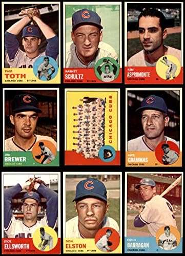1963 Topps Chicago Cubs Csapat készen áll Chicago Cubs (Set) NM Cubs