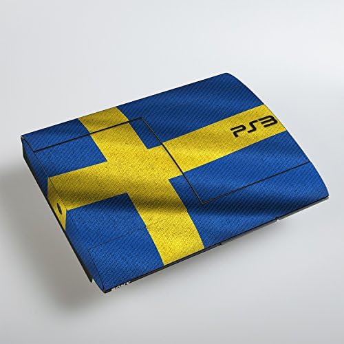 Sony Playstation 3-Superslim-Design Bőr zászló Svédország Matrica a Playstation 3-Superslim