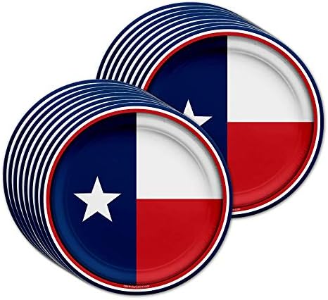 Texasi Állami Zászló Szülinapi Party Kellékek Meghatározott Tányért, Szalvétát Csészék Evőeszközök Készlet 16