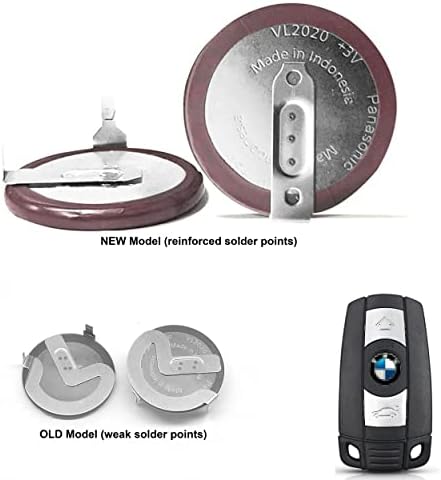 (2 Csomag) Remote távirányító Akkumulátor BMW Távoli Shell Smart Smart VL2020 (2006-2014) 1 3 5 6 Sorozat, M3 M5 M6 X5, X6, Z4 E39
