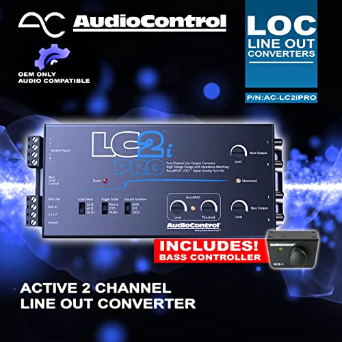AudioControl LC2i PRO 2-Csatornás Vonal Kimenet Átalakító Impedancia Megfelelő, AccuBASS, GTO, Audio Jel Értelme, 12V Turn-On