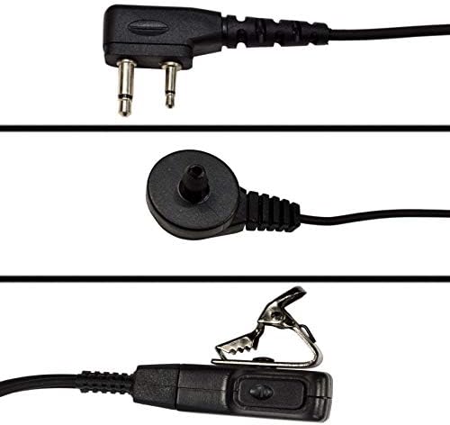 2X HQRP 2 Pin Akusztikus Cső Hangszóró, Fülhallgató Mikrofon Kompatibilis a Yaesu FT-811,-FT-811E,-FT-811R,-FT-815 + HQRP Nap Méter