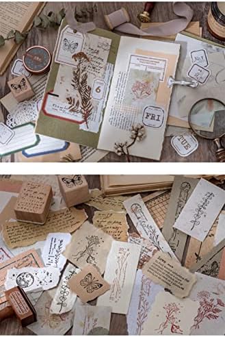 MAFELOE Scrapbook Kellékek 4 Csomag 30 Db Egyes, Szemét Journal Kit Decoupage Scrapbook Papír Kézi Számla Anyagok-Antik Gyűjtemény