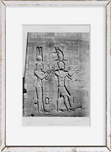 VÉGTELEN FÉNYKÉPEK 1858 Fotó: Denderah | Tentyris | Templom d'Athor | Kleopátra | Caesarion | Templom Hathor | Vintage Fotó,