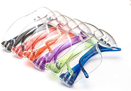Védőszemüveg védőszemüveg 99% - os Védelmet az UV-A, B & C Sugarak Hatása, Ellenálló & Világos Lencsék Unisex 6 Vagy 12-Es Csomag