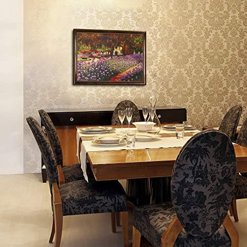 La Egyveleg, OverstockArt Monet Művész Kert Giverny a Verona Kávézó, Kávé Barna Patina Befejezni, 40 x 28 (MON1853-FR-930124X36)