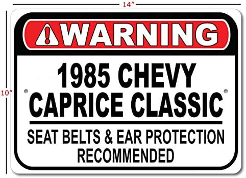 1985-ben 85 Chevy Caprice Classic biztonsági Öv Ajánlott Gyors Autó Alá, Fém Garázs Tábla, Fali Dekor, GM Autó Jel - 10x14 cm