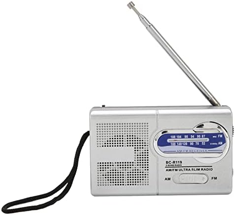 Hordozható AM FM Rádió, Kompakt, Hordozható Tranzisztoros Rádiók Játékos által Üzemeltetett 2 db AA Akkumulátor, Beépített Hangszóró,