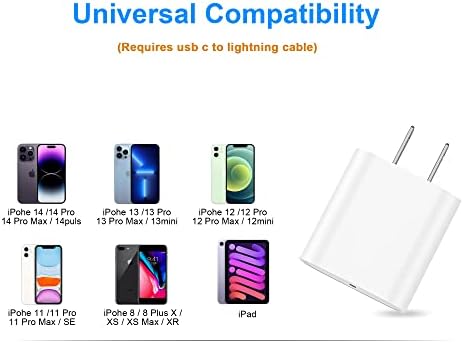USB-C Fali Töltő, iPhone 14 Töltő Blokk 20W PD Adapter Kompatibilis az iPhone 14/14 Pro/14 Pro Max/14 Plus/13 12 11 Pro Max/Pro/Mini/Xs