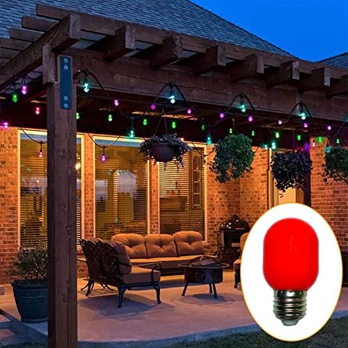 Lxcom Világítás 1W LED G45 Piros Villanykörte Karácsonyi Izzók Cseréje Műanyag Dekorációs Színes Éjszakai Fény Izzó E26/E27