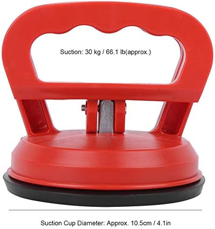 Walfront Üveg tapadókorong Stabil Szívó Lemez Lehúzó Egyetlen Karom Piros ABS+PVC Műanyag Csempe Padló Lap Emelő szállítására